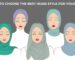 Hijab Perfekt Ausgewählt Optimal zu Ihrer Gesichtsform Passend